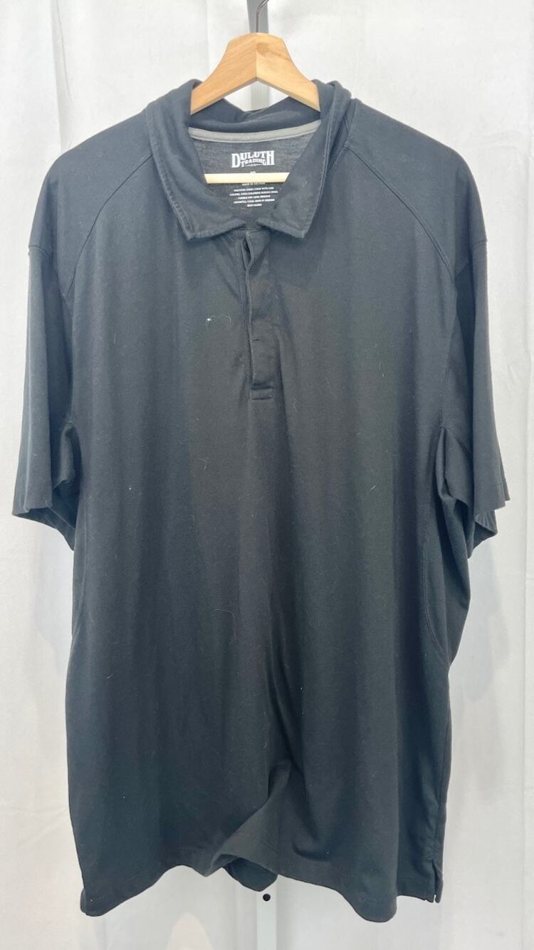 DULUTH Trading Dry on the Fly Polo Shirt Short Sleeve 15257 Black Size XL